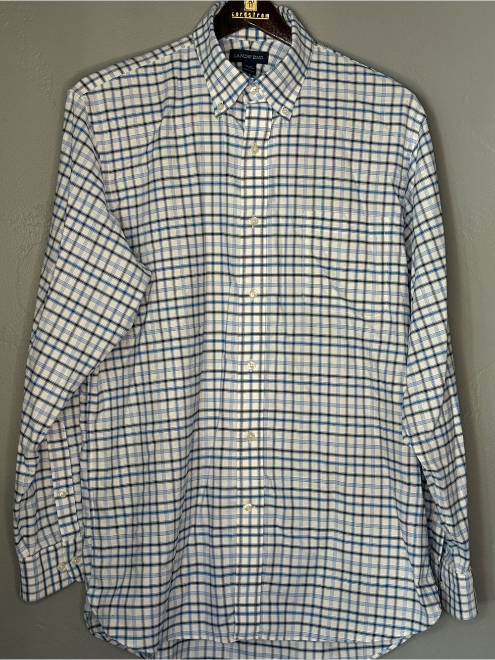 Lands’ End Long Sleeved Button Up ~ Size 16-35